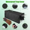 Humane Trap Cage With Waterproof Cover Gloves Catch Release Live Animal Rodent Cage Collapsible Galvanized Wire For Raccoons Beavers Groundhogs