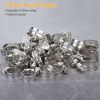 60Pcs Hose Clamp Set Stainless Steel Adjustable Worm Gear Assortment Pipe Tube Hose Clip Kit For Plumbing Automotive Mechanical
