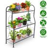 3 Tier Plant Stand Shelf Flower Pot Holder Display Rack 88Lbs Utility Storage Organizer