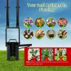 Gardening Bulb Transplanter Long Handle Tool 5 In 1 with Gloves Brush Serrated Base Dual Pedal Digging Holes To Plant Spring Flowers & Plants