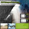 Solar Street Path Light Outdoor 180Leds Radar Sensor Remote Control Wireless Lamps Ip65 Waterproof Lighting For Garage Front Door Garden Pathway