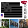 All Black American Flag 3X5Ft Uv Protection Black USA Flag Double Side Printing Fade Resistant with Brass Grommets NO QUARTER