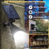 Solar Spotlight 2Pcs Outdoor Waterproof Dusk To Dawn Light Wall Path Lawn Garden Lamp