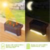 Solar Powered Led Outdoor Lights Ip55 Waterproof Dusk To Dawn Sensor Fence Lamps For Stairs Yard Railing Gardening
