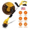 Cordless Garden Tiller Cultivator With 20V Rechargeable Battery 3.93In Width 6.69In Depth 250Rpm Max For Garden Yard Farm Lawn