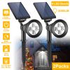 Solar Spotlight 2Pcs Outdoor Waterproof Dusk To Dawn Light Wall Path Lawn Garden Lamp