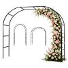 2Pack 7.87Ft H X 4.59Ft W Adjustable Metal Garden Arches Diy Outdoor Trellis For Climbing Plants Wedding Arch Decoration Iron Arbor For Backyard Garde