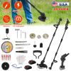 Cordless Electric Pole Saw & Mini Chainsaw & Grass Trimmer Kit 3-In-1 Adjustable Length 2Pcs 21V 1500Mah Batteries 4In 6In Chains Saw Blade 5Pcs