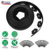60Ft Non-Digging Plastic Garden Edging Kit Plastic Garden Border With 54 Spikes 2In Tall Border Edging For Garden Lawn Yard Flower Beds