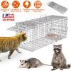 Humane Live Animal Catch Release Cage Collapsible Galvanized Wire For Cats Rodents Raccoons Beavers Groundhogs Foxes Armadillos