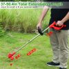 Cordless Grass Trimmer Rechargeable Weed Cutter With 2 Alloy Saw Blades 2 Alloy Blades 10 Plastic Blades 2 Rechargeable Batteries