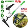 Aluminum Stand Up Weed Puller 38.97In without Bending Kneeling With 4 Claws For Lawn Yard Garden