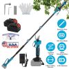 2-In-1 Electric Shear with Extension Pole 21V 4.0Ah Cordless Pruner 13Ft High Tree Trimming Pruning ETC.