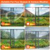 Portable Mini Greenhouse With Roll-Up Zipper Doors Waterproof Uv-Resistant Pvc Cover Hot House For Indoor Outdoor Garden Patio Backyard 70.86*33.46*37