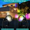 Color Changing Stake Landscape Lights 4Pcs Ip65 Waterproof Led with Remote Control 16 Color Dynamic Lights Lawn, Backyard, Pathway, and Garden