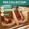 Large Chicken Coop With Run Nest Box And Removable Tray, Hen House For 4-6 Chickens, Outdoor Weatherproof