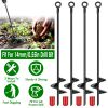 Heavy Duty Ground Auger Stakes 4 Pack 2.76In Wide Spiral Drill Bits Hole Digging Drill Shaft Farm Vegetable Flower Planting Gardening Planter Digger