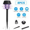 Solar Powered Mosquito Zapper Outdoor Insect Killer 4 Pack Waterproof Bug Zapper With Uv Light White Light For Yard Garden Farm Garage