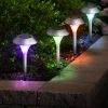 Solar Garden Lights 24Packs Ip44 Waterproof Outdoor Pathway Lights Color Changing Landscape Lamps 10Hrs Lawn Lighting Driveway Walkway