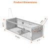 Dual Door Rat Trap Cage Humane Live Rodent Dense Mesh Trap Cage Zinc Electroplating Mice Mouse Control Bait Catch With 2 Detachable U Shaped Rod