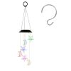 Solar Moon & Star 7 Color Changing Outside Wind Chimes 2Pack Ipx4 Waterproof Outdoor Garden Yard Decor Porch