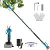 2-In-1 Electric Shear with Extension Pole 21V 4.0Ah Cordless Pruner 13Ft High Tree Trimming Pruning ETC.