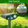 Solar Ultrasonic Animal Repeller Pir Sensor Animal Repellent Chaser With Flashing Light Ipx4 Waterproof For Chasing Deer Raccoon Squirrel Rat Skunk