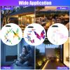 Solar Hummingbird Butterfly Dragonfly Wind Chimes 3Pack 7 Color Changing Wind Chime For Outside Waterproof Garden Yard Decor