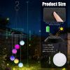 Solar Ball Wind Chime 7 Color Changing Wind Chime For Outside Ipx4 Waterproof Outdoor Garden Yard Decor