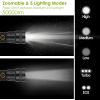 Tactical Led Flashlight Zoomable Rechargeable Search Light Torch 50000Lm 5Modes Night Light For Night Walking Adventures