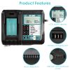Rapid Charger Replacement Fit For Makita 14.4-18V Battery Bl1860 Bl1830 Bl1850 WithLcd Display Usb Port