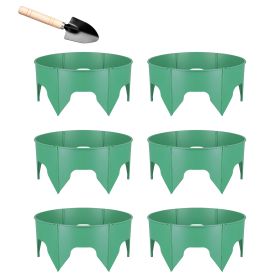 Planting Grow Rings 6Pcs 10In Adjustable For Outdoor Plants Interlocking Pp Plant Protection Rings With Hand Shovel Deep Watering Plant Guards