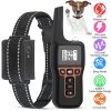 Waterproof Pet Beep Vibration Electric Shock Collar 3280Ft 3 Channels Rechargeable Transmitter Receiver Trainer With Flashing light