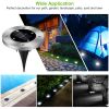 Solar Ground Light Waterproof Buried In-Ground Path Deck Lawn Patio Light 4Led