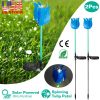 Solar Powered Tulip Garden Light Windmill Waterproof Landscape Stake Lamp Decorative Lawn Lights Garden Yard Driveway Walkway Patio
