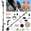Cordless Electric Pole Saw & Mini Chainsaw & Grass Trimmer Kit 3-In-1 Adjustable Length 2Pcs 21V 1500Mah Batteries 4In 6In Chains Saw Blade 5Pcs