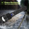 Led Tactical Flashlights 30000Lm Usb Rechargeable Flashlight Water-Resistant Zoomable Led Torch 3 Modes Sos 3200Mah Battery