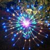 Solar Powered Starburst / Firework Lights 240 Led Garden Path Decor Lights 2Pcs
