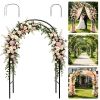 2Pack 7.87Ft H X 4.59Ft W Adjustable Metal Garden Arches Diy Outdoor Trellis For Climbing Plants Wedding Arch Decoration Iron Arbor For Backyard Garde