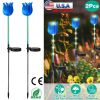 Solar Powered Tulip Garden Light Windmill Waterproof Landscape Stake Lamp Decorative Lawn Lights Garden Yard Driveway Walkway Patio