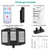 Solar Wall Light Outdoor 264Pcs Led Beads Pir Motion Sensor Remote Control Wireless Lamps Ip45 Waterproof Lighting For Garage Front Door Garden Pathwa