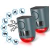 2Pack 3-In-1 Ultrasonic Solar Animal Repeller Motion Activated Animal Repellent With Ultrasonic Sound Alarm Strobe Light 4 Modes Ip55 Waterproof