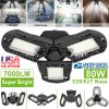 Led Garage Light, Imountek E26/E27 80W 7000Lm 6500K Garage Ceiling Light Deformable Workshop Lamp Die Cast Aluminum Led Ceiling Light Bulbs With 3 Adj