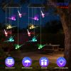 Solar Dragonfly Wind Chime 7 Color Changing Wind Chime For Outside Ipx4 Waterproof Outdoor Garden Yard Decor