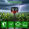 Solar Motion Sensor Alarm Outdoor 129Db With 13 Sounds & Custom Recording, Pir Motion Detector With Flashing Led Light, Solar & Usb Rechargeable Anima