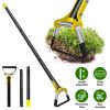 Adjustable SS Garden Hoe 46.06In Handheld Stirrup Hula Hoe Scuffle Loop Hoe Gardening Rake Weeding Loosening Soil