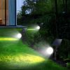 Solar Spotlight 2Pcs Outdoor Waterproof Dusk To Dawn Light Wall Path Lawn Garden Lamp