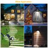 Solar Spotlight 2Pcs Outdoor Waterproof Dusk To Dawn Light Wall Path Lawn Garden Lamp