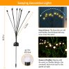 Solar Firefly Swaying Decorative Lights 2Pcs Ip65 Waterproof Pathway Landscape Patio Yard Night Light