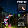 Solar Butterfly 7 Color Changing Wind Chimes For Outside 2Pack Ipx4 Waterproof Outdoor Garden Yard Decor Porch
